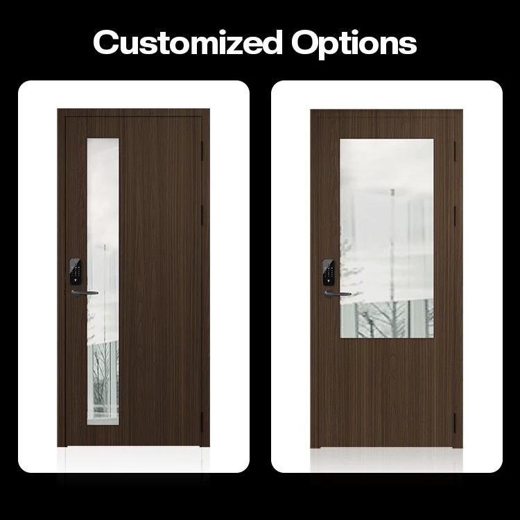 Aluminum Wooden Smart Entry Doors high quality