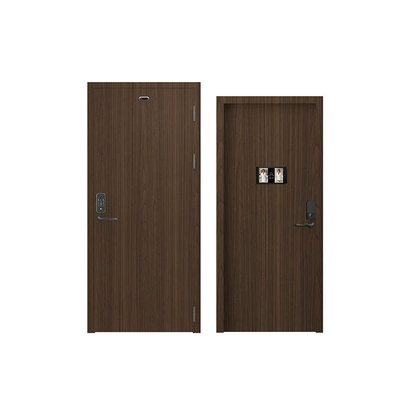 Aluminum Wooden Smart Entry Doors high quality