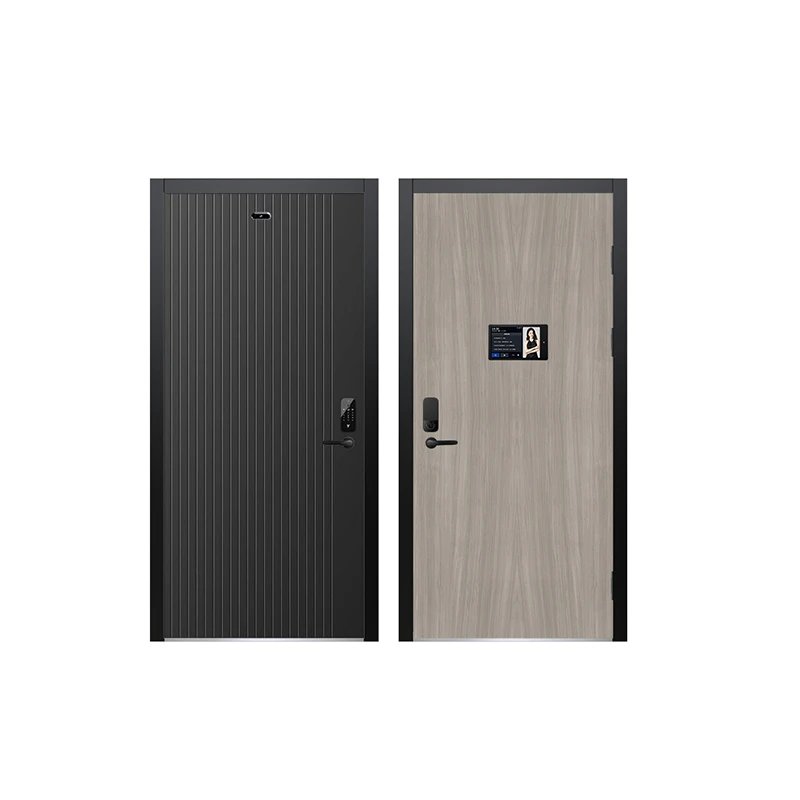 Aluminum Wooden Smart Entry Doors