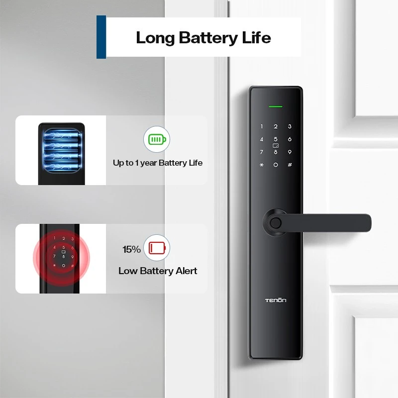 T15 long battery smart lock